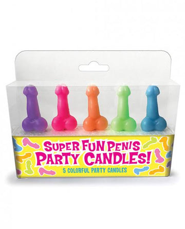 Super Fun Party Candles 5 Colorful Party Candles