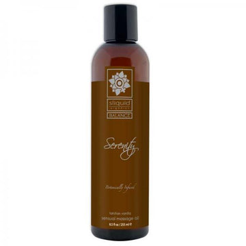 Sliquid Organics Serenity Massage Oil 4.2 oz- Tahitian Vanilla