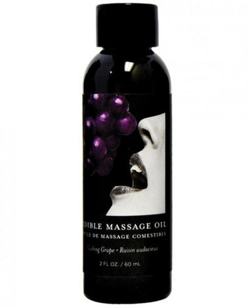 Earthly Body Edible Massage Oil Grape 2oz