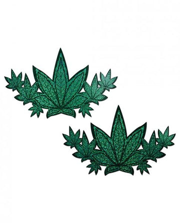 Pastease Demi Glitter Leaf Pasties Green O/S