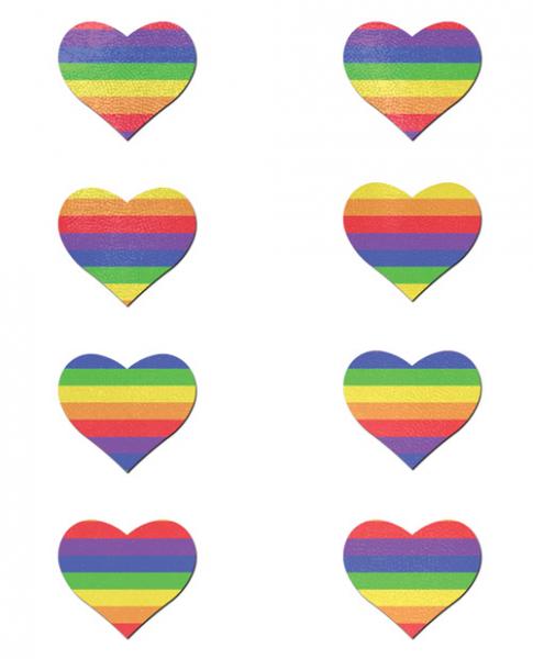 Pastease Mini Rainbow Heart Pack Of 8 O/S