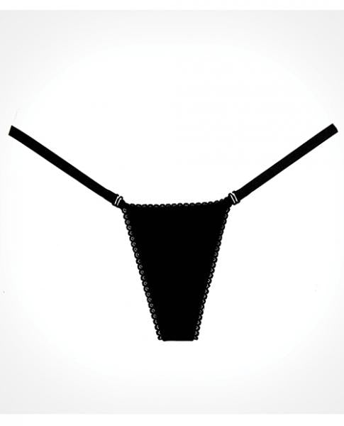 Adore Between The Cheats Velvet  Panty Black O/S