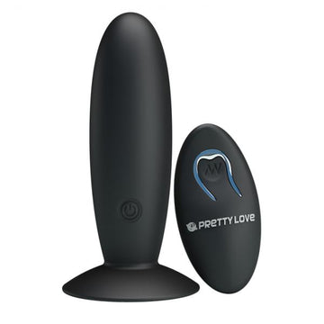 Pretty Love Remote Control Vibrating Plug 12 Function Black