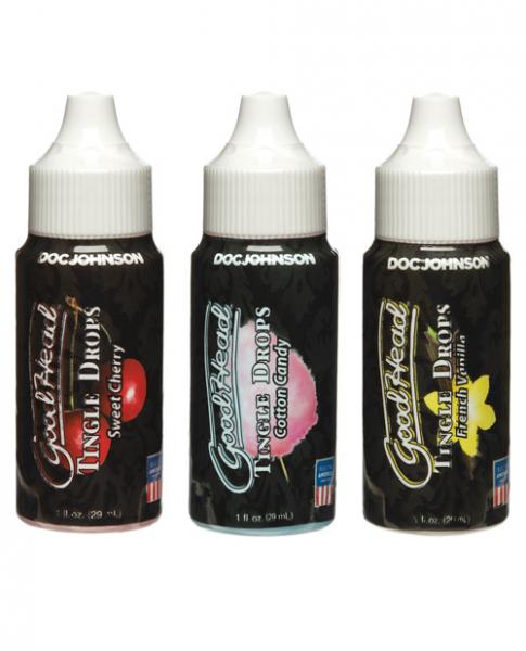 Goodhead Tingle Drops 3 Pack Cherry, Cotton Candy, Vanilla