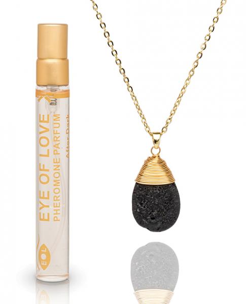 Eye Of Love Pheromone Parfum Necklace Drop .34oz Gold