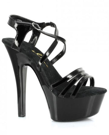 Ellie shoes dreamer 6in stiletto w/2in platform black six