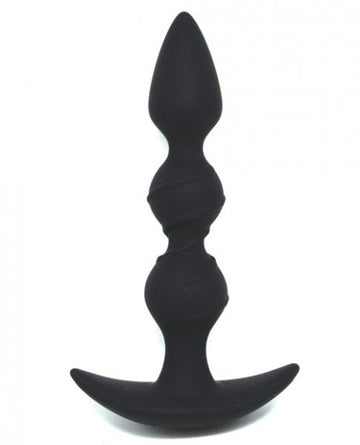 Figo Spiral Beads Anal Silicone Black