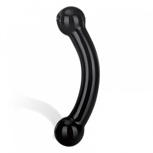 Glas Double Bull Glass Dildo Black