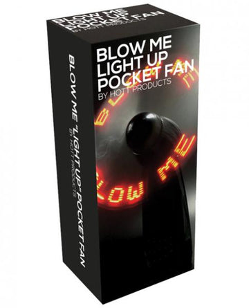 Blow Me Light Up Pocket Fan Black