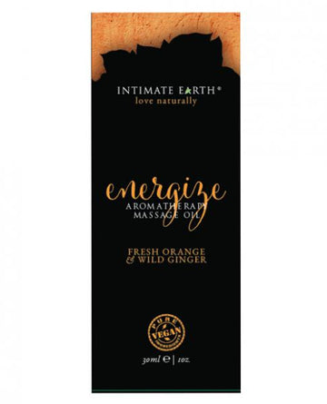 Intimate Earth Energize Massage Oil Foil 1oz