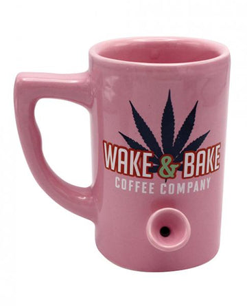 Wake & Bake Coffee Mug Holds 10 ounces Pink