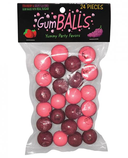 Printed Gumball Testies Strawberry, Grape 24 Pieces