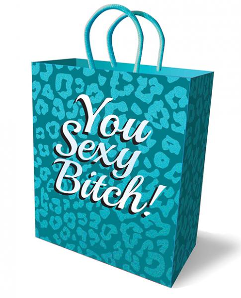 You Sexy Bitch Gift Bag Teal Blue 10 inches