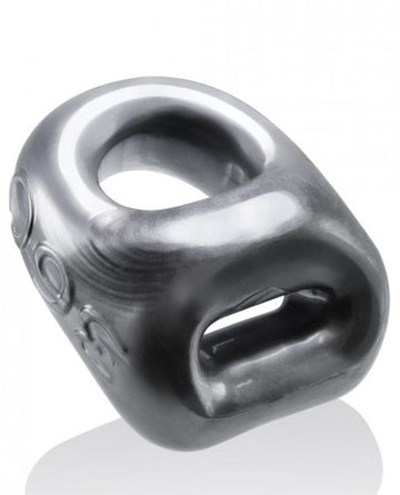 Oxballs 360 2-Way Cockring & Ballsling Steel Silver