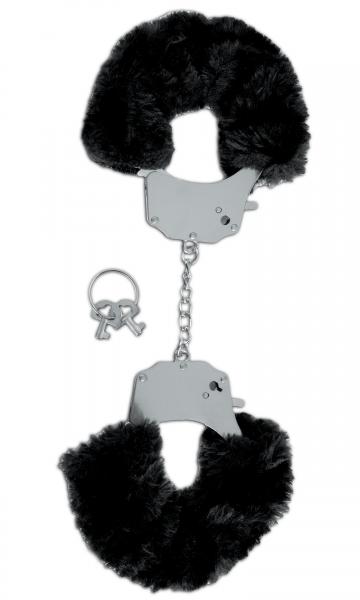 Limited edition fetish fantasy furry handcuffs - black