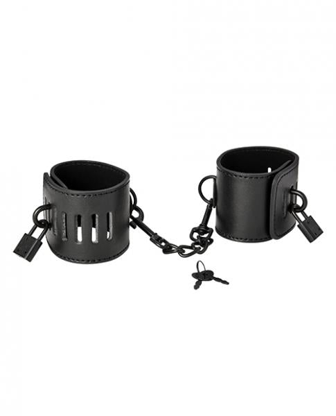 Sex & Mischief Shadow Locking Cuffs Black