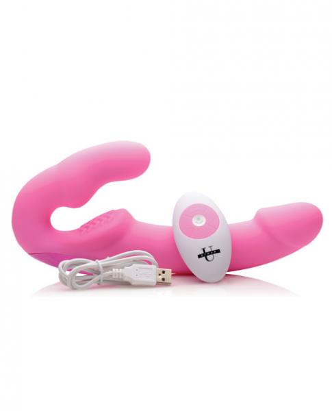 Urge Silicone Strapless Strap On With Remote Control Pink