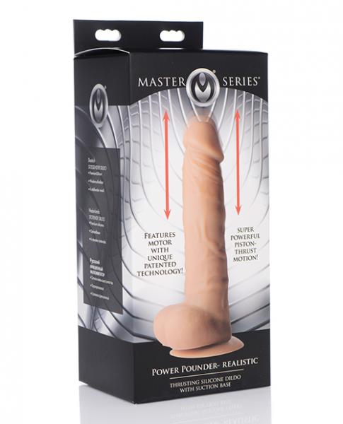 Master Series Power Pounder Realistic Trusting Silicone Dildo - Ivory