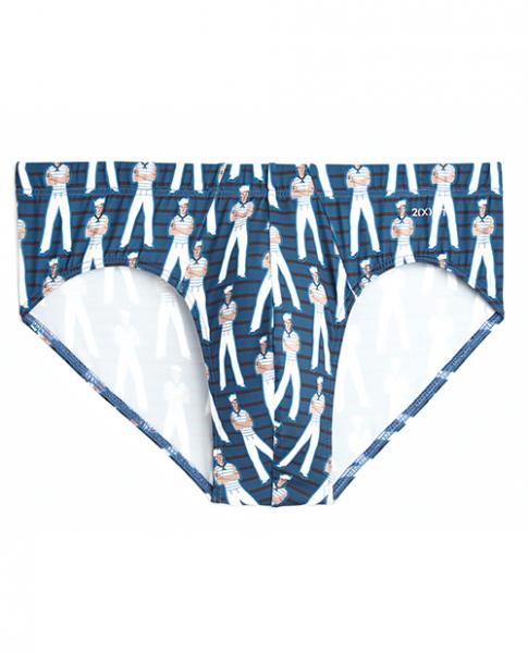 2xist Graphic Micro 1 Bikini Briefs Sailor Man Blue Lg