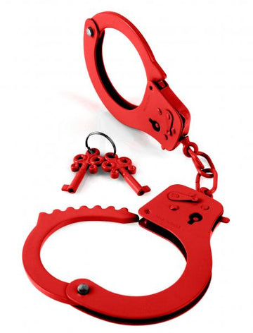 Fetish Fantasy Designer Metal Handcuffs Red