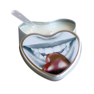 Earthly Body Chocolate Edible Massage Candle 4oz Heart Tin