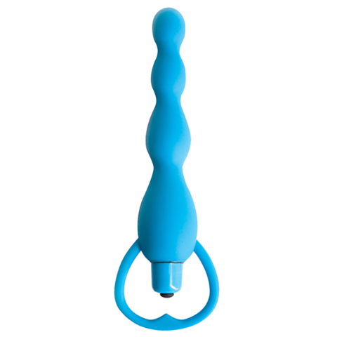 Climax Silicone Vibrating Bum Beads Blue