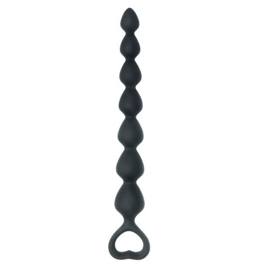 The 9's S Beads Silicone Anal Beads Black