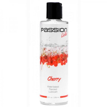 Passion Licks Cherry Water Based Flavored Lubricant - 8 Oz