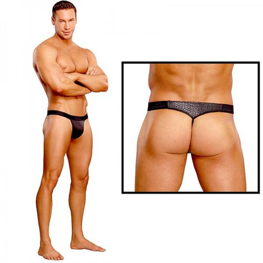 Male Power Cobra Micro V Thong S/M Black