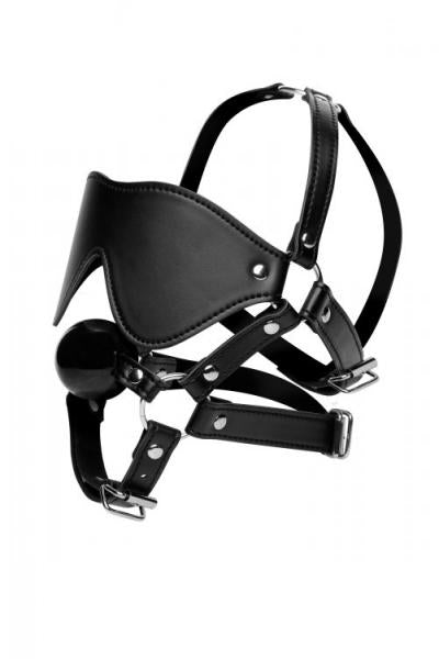 Strict Blindfold Harness Plus Ball Gag