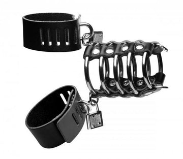 Strict Gates Of Hell Chastity Device With 2 Locks Black