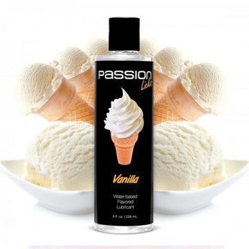 Passion Licks Vanilla Water Based Flavored Lubricant 8oz