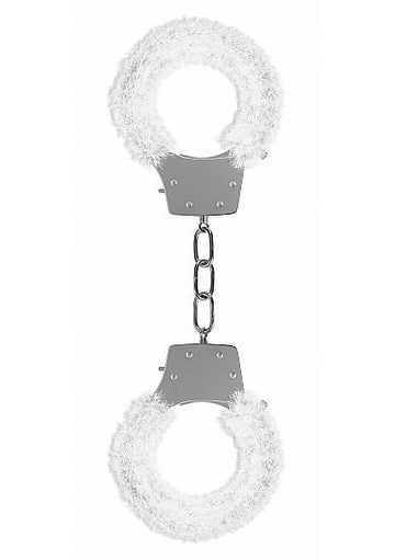 Ouch Pleasure Handcuffs Furry Cuffs White