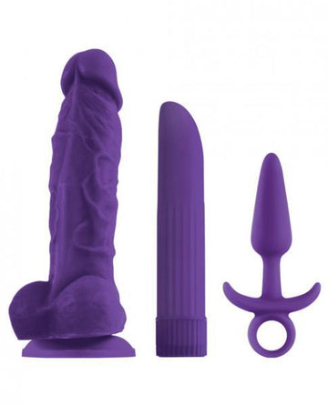 Inya Play Things Purple Set Plug, Dildo &amp; Vibrator