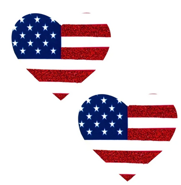 Neva Nude Pasty Hearts U.S Flag