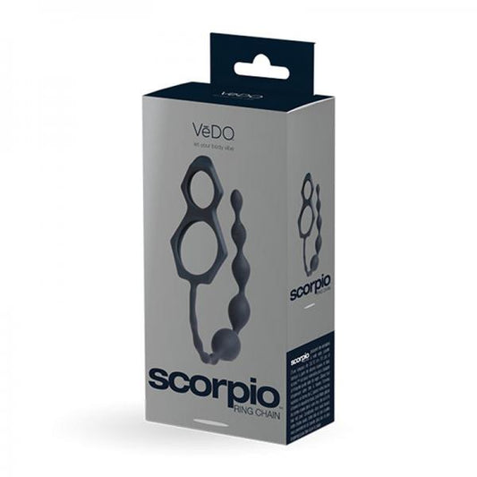 Vedo Scorpio C-ring & Anal Chain - Just Black