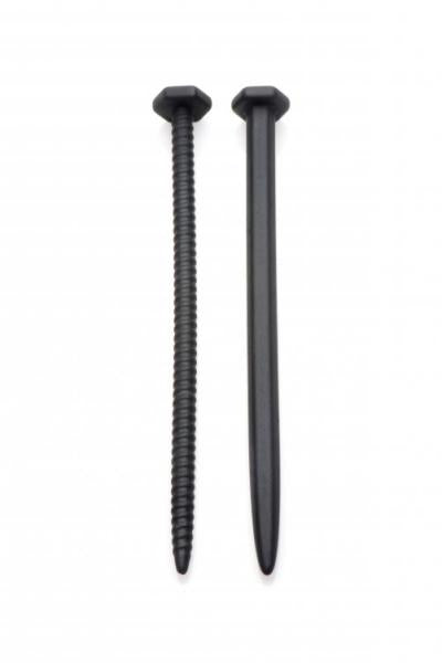 Hardware Nail & Screw Silicone Urethral Sounds Black