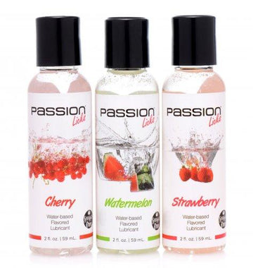 Passion Licks 3 Piece Flavored Lube Set 2oz Bottle