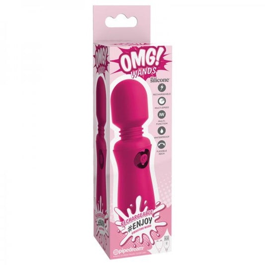 Omg! Wands Enjoy Rechargeable Vibrating Wand, Fuchsia