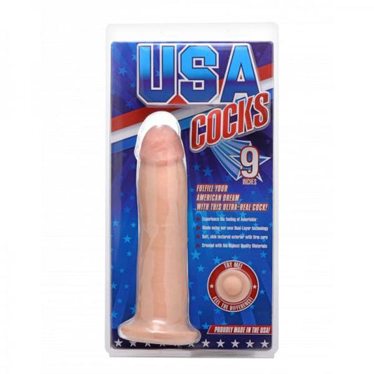 9" Dildo Without Balls - Light