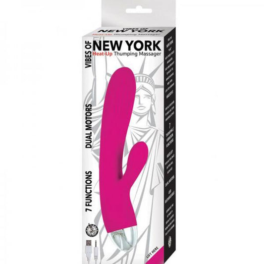 New York Heatup Thumping Massager  Pink