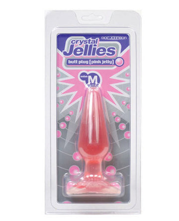 Crystal jellies medium pink butt plug