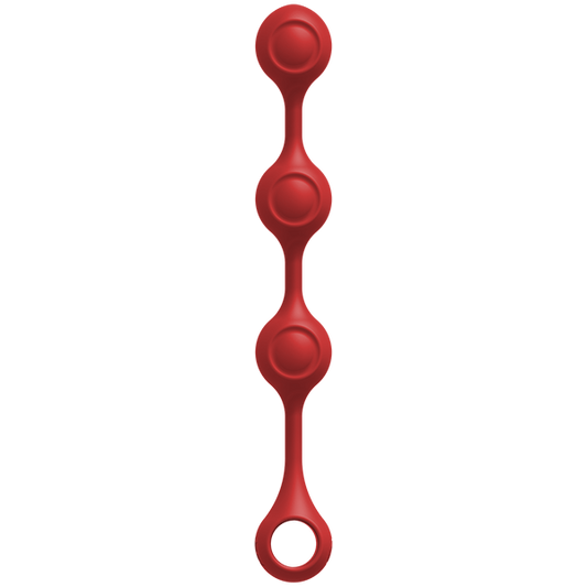 Kink Weighted Silicone Anal Balls Red