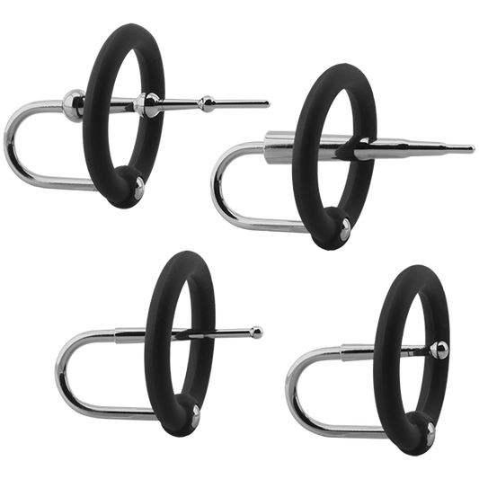 Kink Ring, Plug Set Silicone & Stainless Steel Cock Accessories