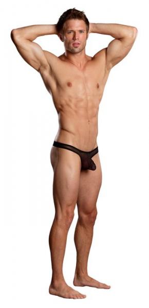 Euro Male Mesh Thong Black S/M