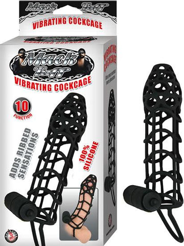 Mack Tuff Vibrating Cock Cage Black