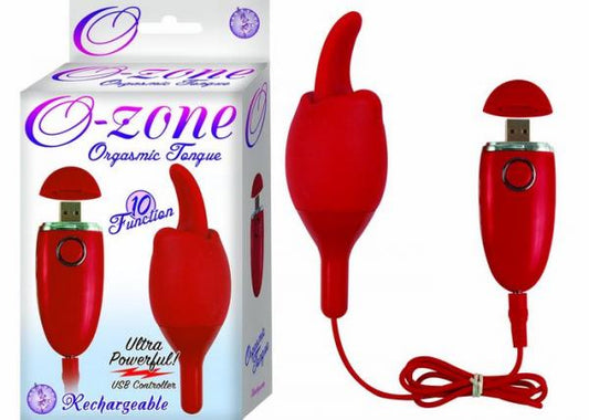 Ozone Orgasmic Tongue Red Vibrator