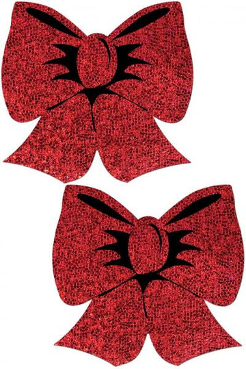 Pastease Holographic Red Bows Pasties