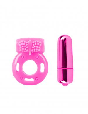 Neon Vibrating Couples Kit Pink