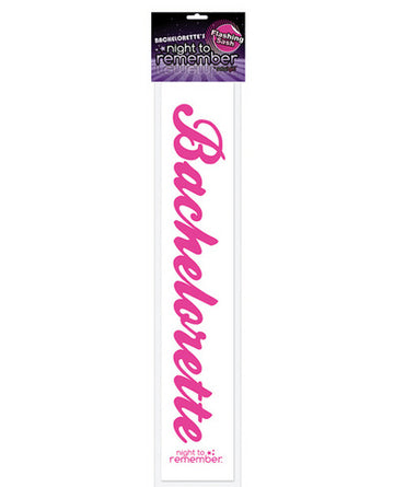 Night to remember bachelorette flashing sash by sassi girl